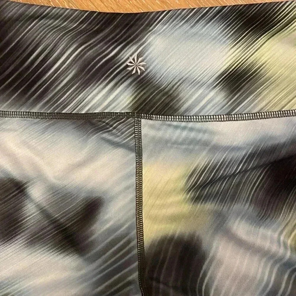 Athleta High Rise Alpine‎ Chaturanga Blue Yoga workout Ankle leggings size Small - Picture 5 of 6